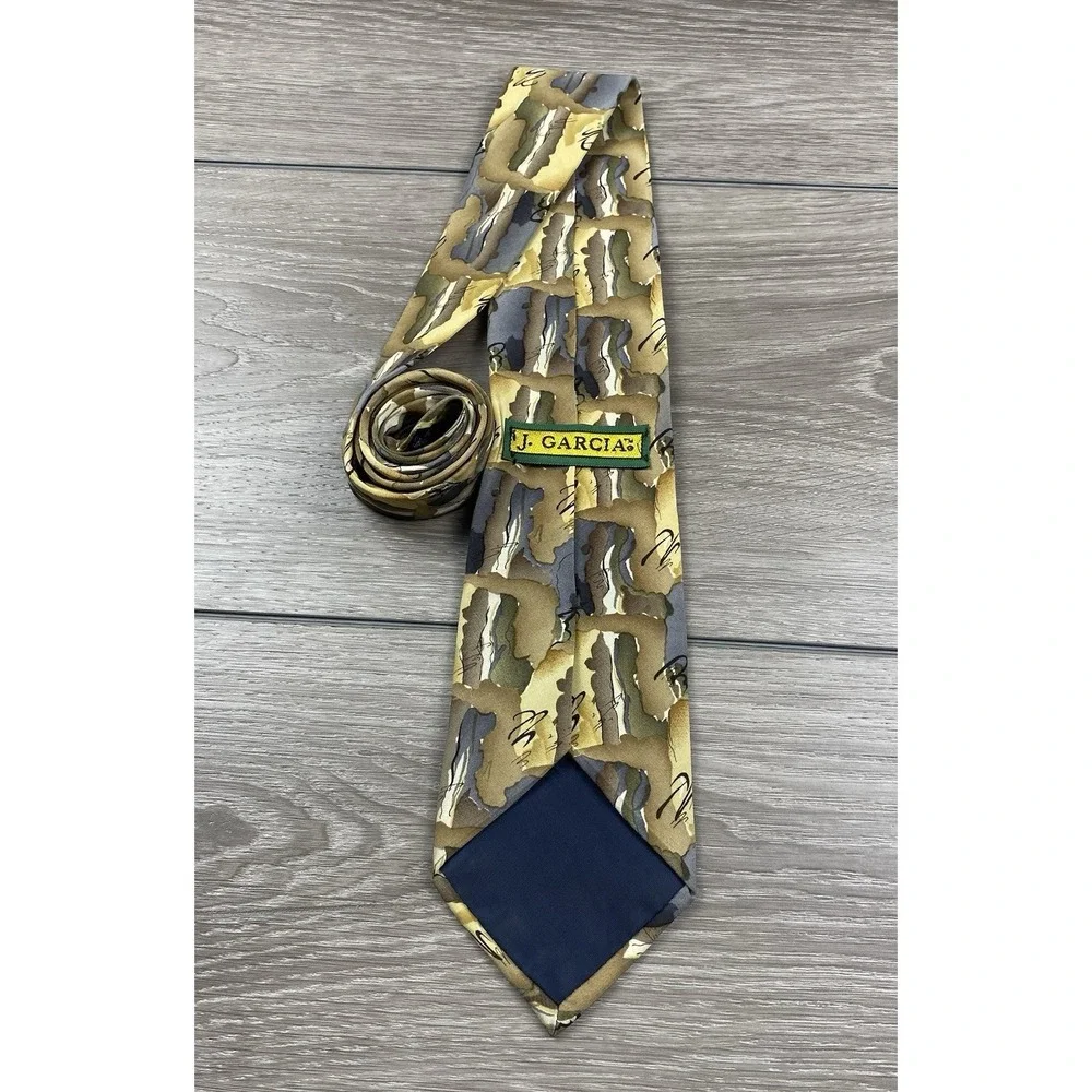J Garcia Men's Abstract Pattern Stonehenge Necktie Multicolor 3.5
